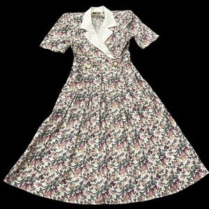 Vintage Floral Stuart Alan 80s Day Dress